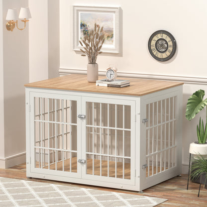 Double Door Dog Crate End Table