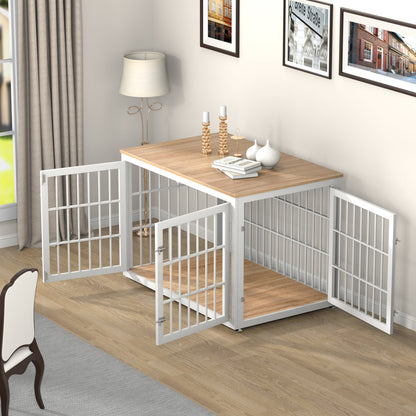 Double Door Dog Crate End Table
