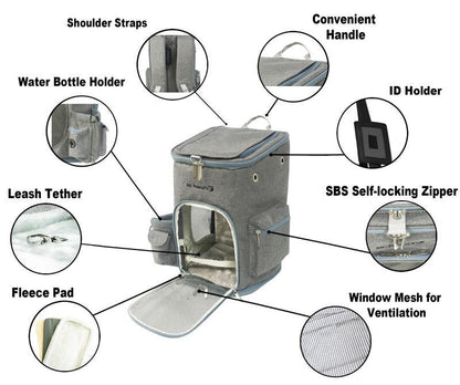 Pet Backpack Carrier Vertical Design (Vancouver Series)