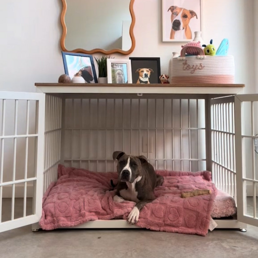 Double Door Dog Crate End Table