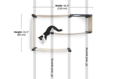 Cat Puzzle Wall System - 3-Tier Mental Stimulation Maze