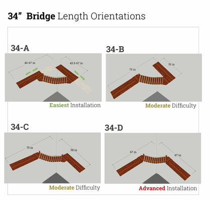 Corner Cat Bridge - Wall-to-Wall Connection System