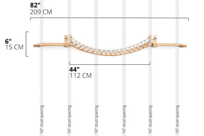 Wall-Mounted Cat Bridge - Flexible Crossing System with Safety Railings