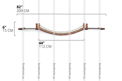 Double Cat Hammock Bridge - Suspension System with Climbing Platform