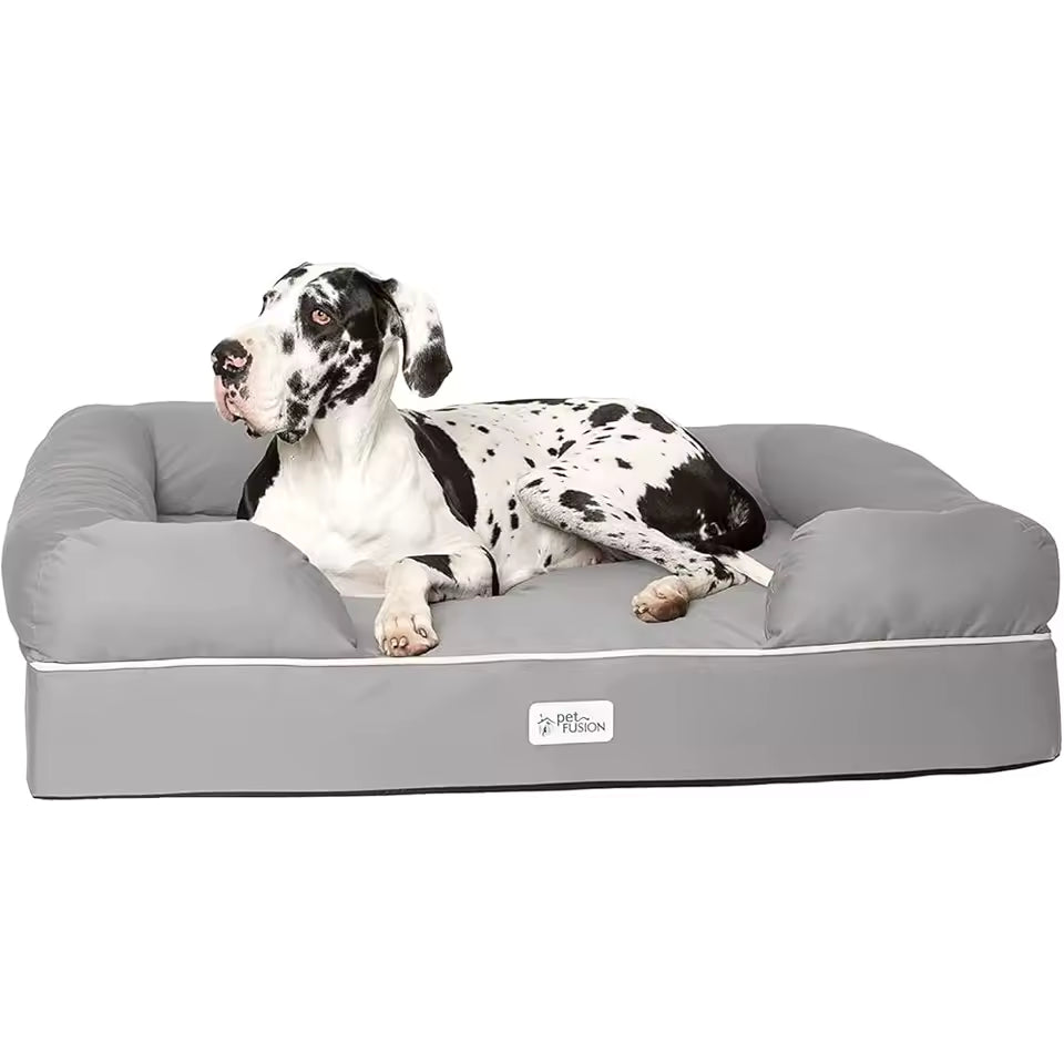 Orthopedic Memory Foam Dog Bed with Bolster Sides