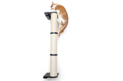 Wall Mounted Cat Scratching Pole with Sisal - Vertical Climbing Tower for Small Spaces