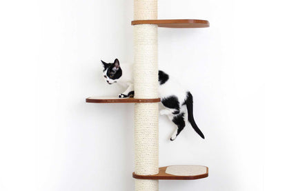 Wall Mounted Cat Scratching Pole with Sisal - Vertical Climbing Tower for Small Spaces