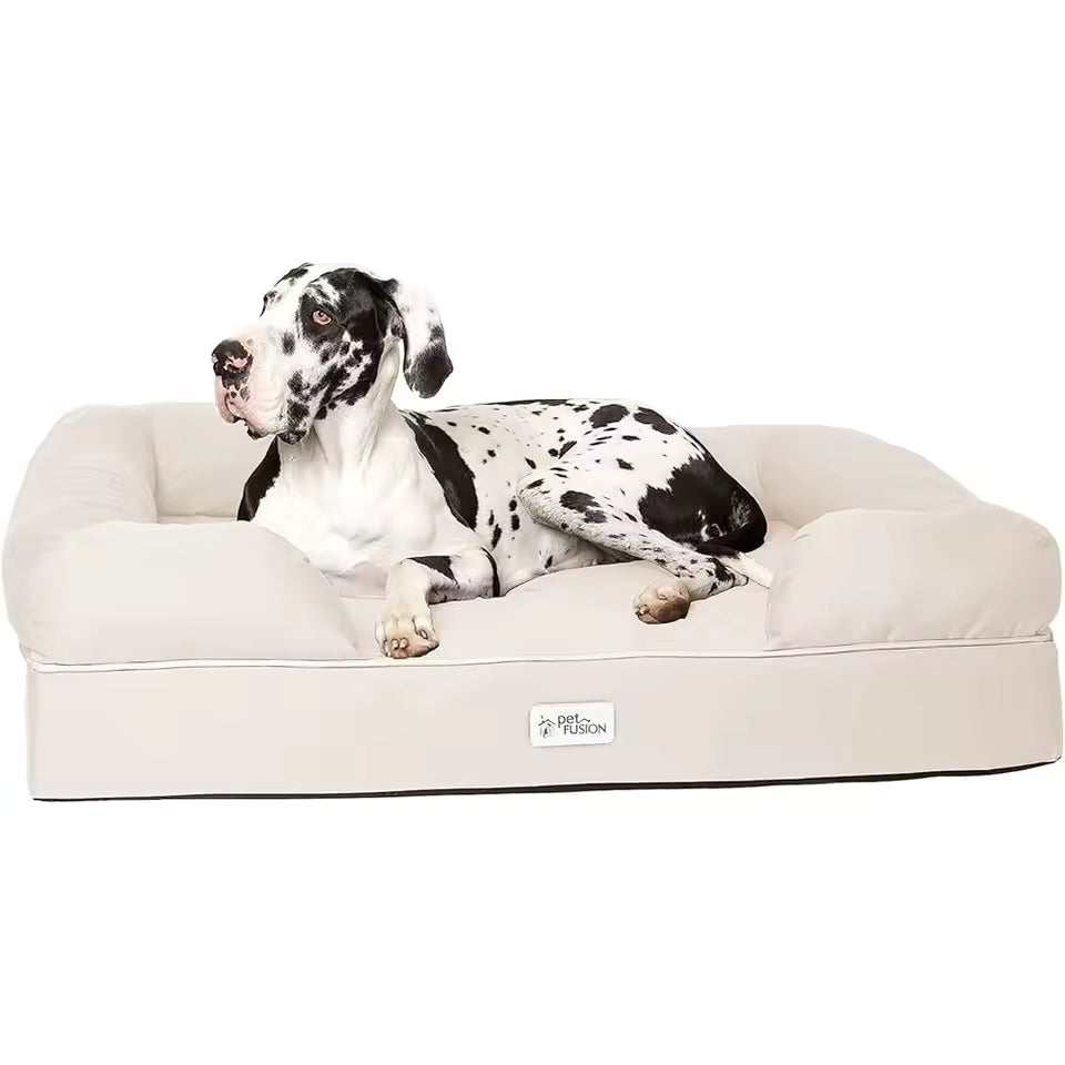Orthopedic Memory Foam Dog Bed with Bolster Sides
