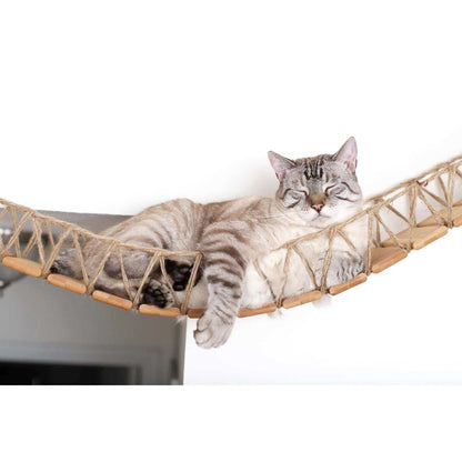 Wall-Mounted Cat Bridge - Flexible Crossing System with Safety Railings