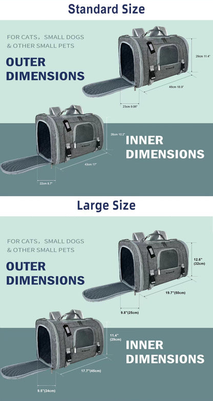 Pet Backpack Carrier Horizontal Design (Monterey Series)