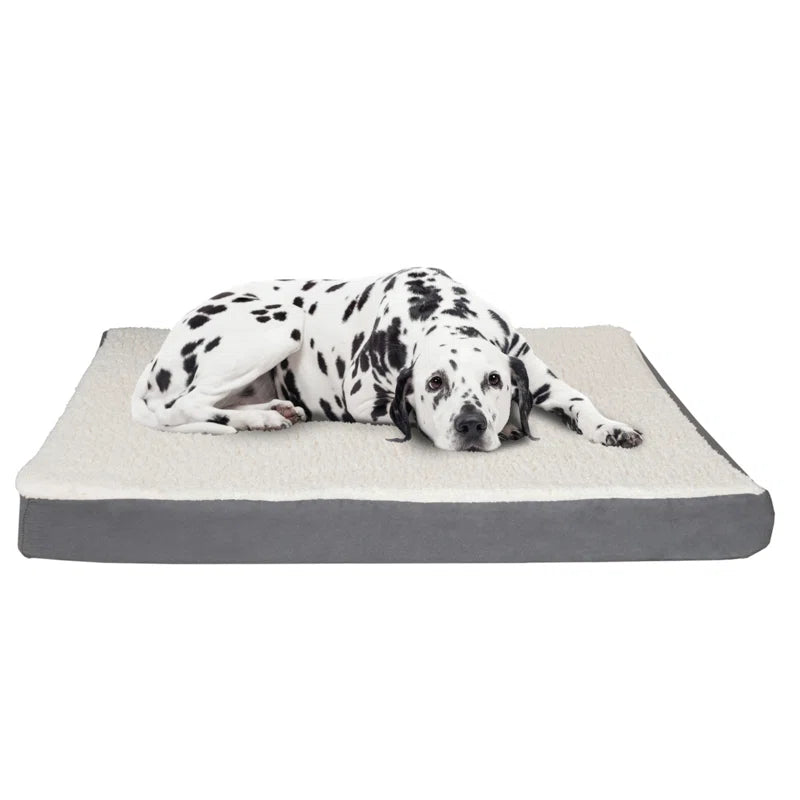 Dual-Layer Memory Foam Crate Mat with Machine Washable Cover