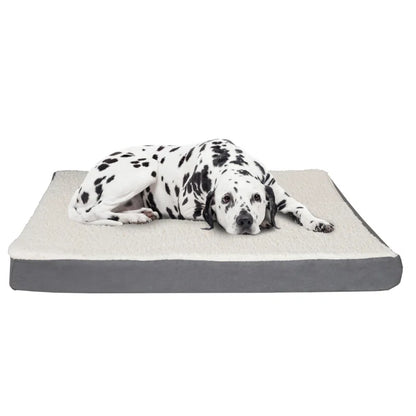 Dual-Layer Memory Foam Crate Mat with Machine Washable Cover