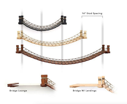 Wall-Mounted Cat Bridge - Flexible Crossing System with Safety Railings
