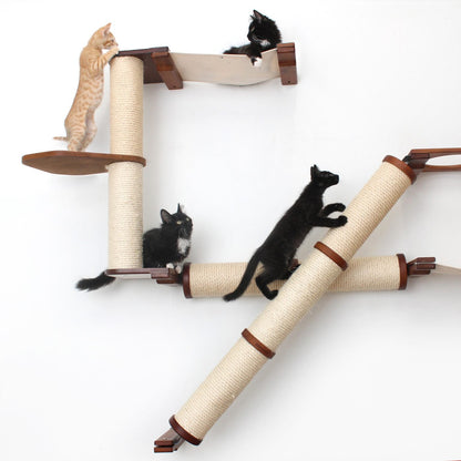 X-Shaped Cat Scratcher - Multi-Angle Climbing System with Ramp Access