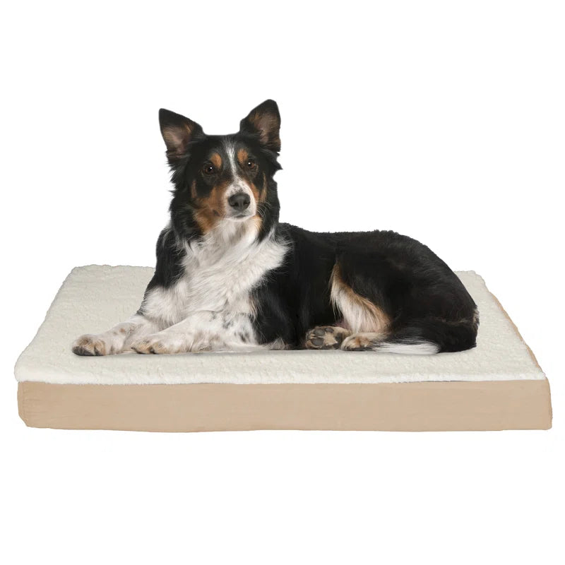 Dual-Layer Memory Foam Crate Mat with Machine Washable Cover