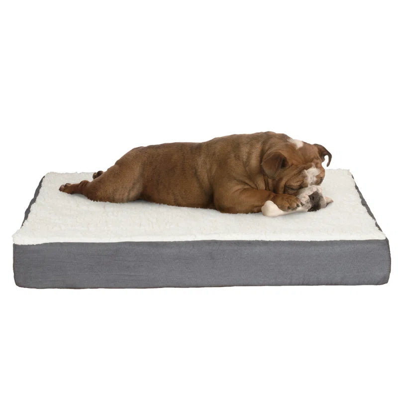 Dual-Layer Memory Foam Crate Mat with Machine Washable Cover