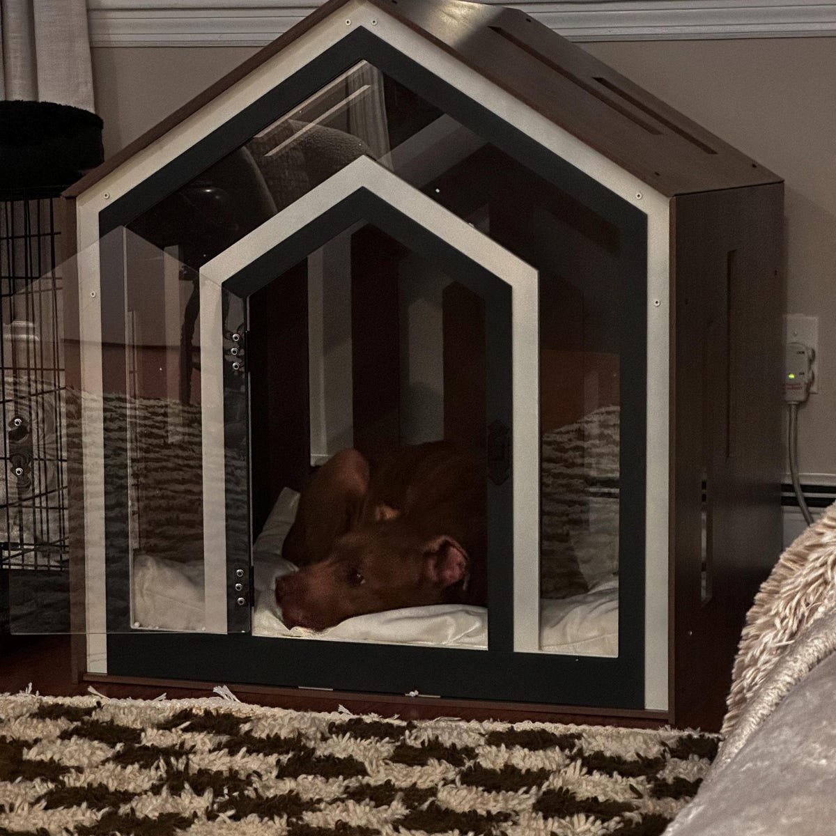 Modern Indoor Pet House & Furniture for Dogs and Cats - Premium Walnut Wood