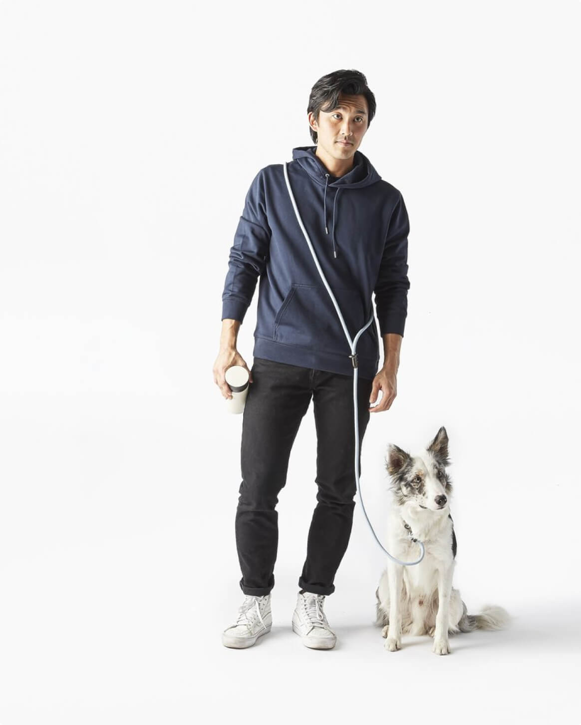 Dog Walking Leash – Hands-Free Slip Collar Style with Convertible Link (Multi-Color)