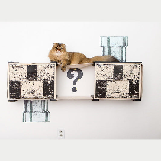 Mario-inspired Cat Condo - Interactive Warp Pipe Climbing System