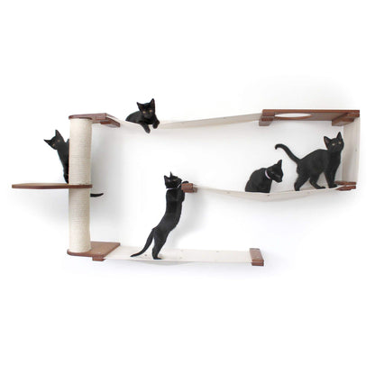 Cat Puzzle Wall System - 3-Tier Mental Stimulation Maze