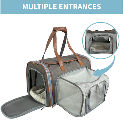 Airline Approved Expandable Pet Carrier – XL Size, Soft-Sided Travel Tote