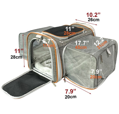 Airline Pet Carrier Soft-Sided Double Expandable (Platinum Series)