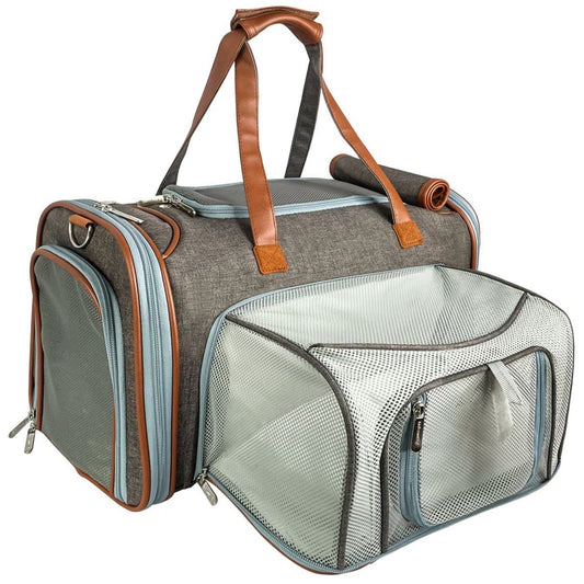 Airline Approved Expandable Pet Carrier – Standard Size, Soft-Sided Travel Tote