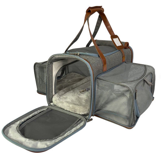 Double Expandable Airline Approved Pet Carrier – XL Size, Soft-Sided