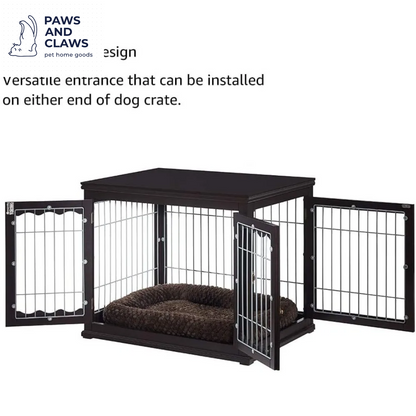 Furniture Style Dog Crate for Medium Dogs, Indoor Aesthetic Puppy Kennel, Modern Decorative Wooden Wire Pet House Dog Cage, Pre